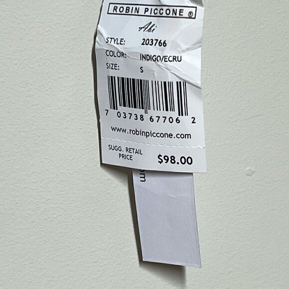 NWT Robin Piccone Abi Navy Twist Bikini Bottoms Sz S - Picture 9 of 9